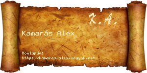 Kamarás Alex névjegykártya